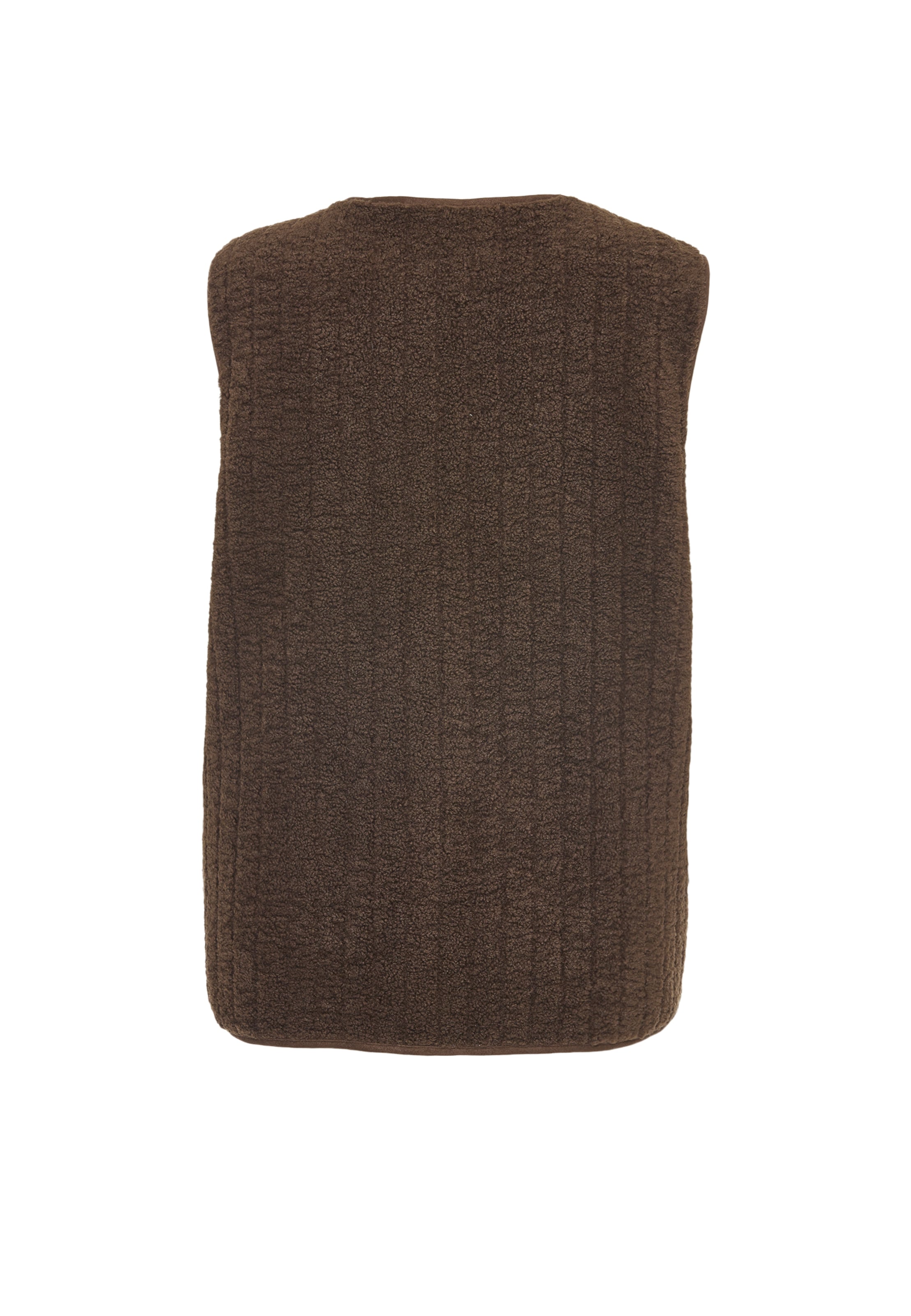 SANIKA Strikvest i brun