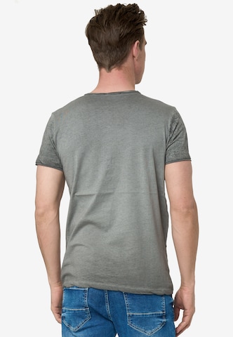 Rusty Neal T-Shirt mit seitlichem Druck in Grau