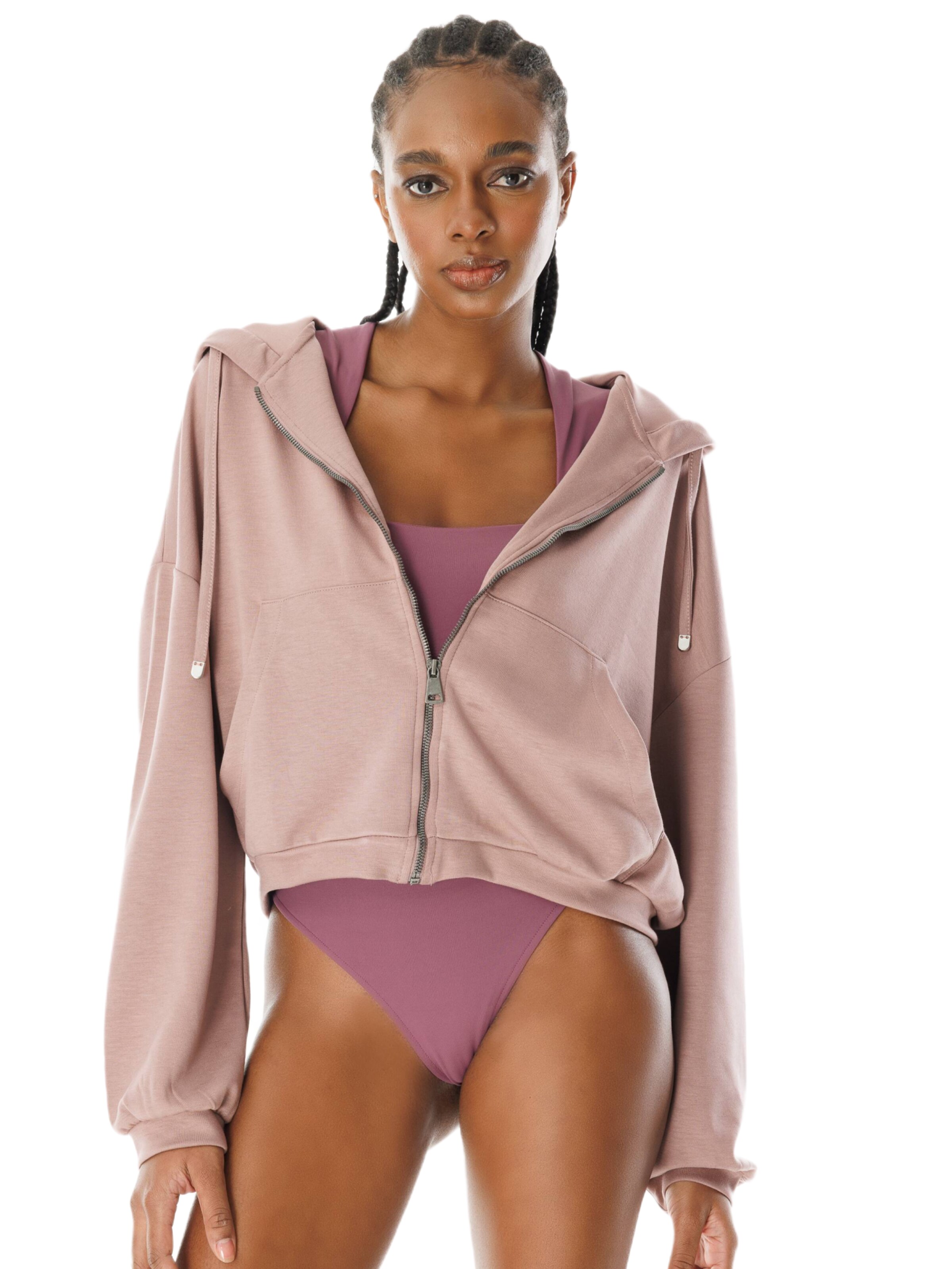 No Matter What Sweatjacke in Pink: Vorderseite