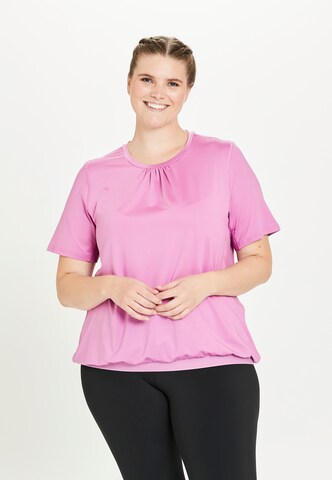 Q by Endurance Shirt 'NELLA' in Roze: voorkant