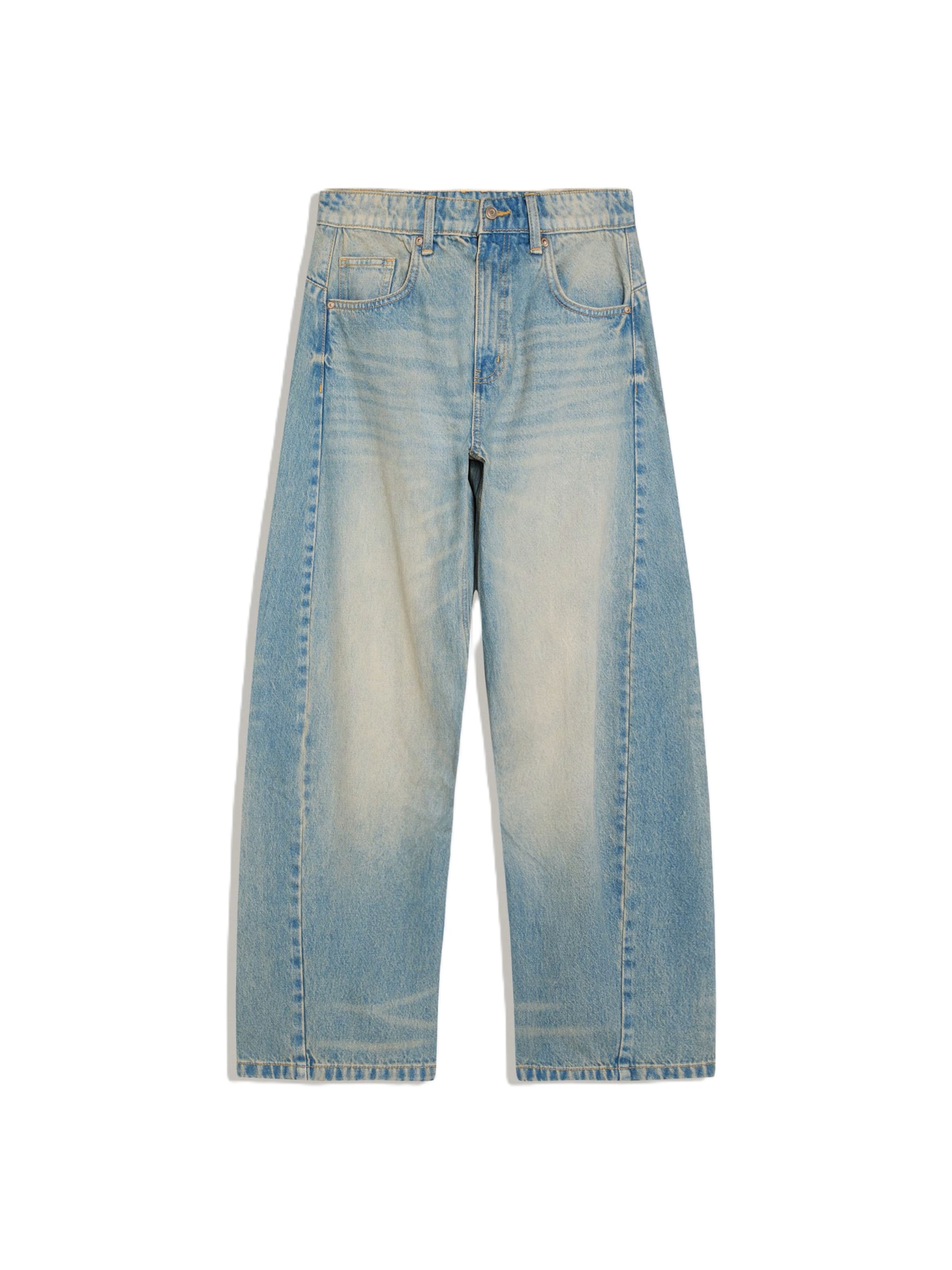 Bershka Vat Jeans in Blauw: voorkant