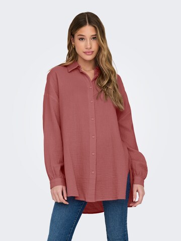Camicia da donna 'ONLTHYRA' di ONLY in rosa: frontale