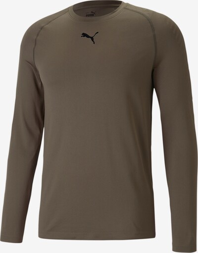 PUMA Sporta krekls, krāsa - olīvzaļš / melns, Preces skats