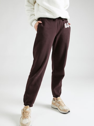 Effilé Pantalon 'HERITAGE' GAP en marron : devant