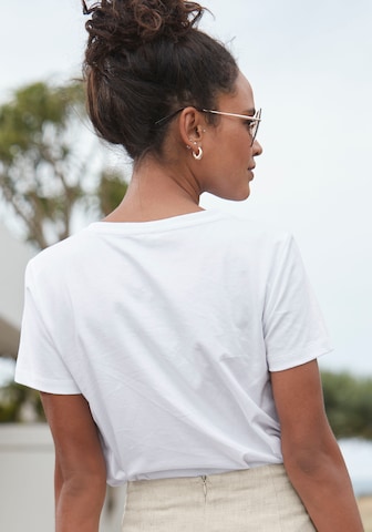 T-shirt LASCANA en blanc