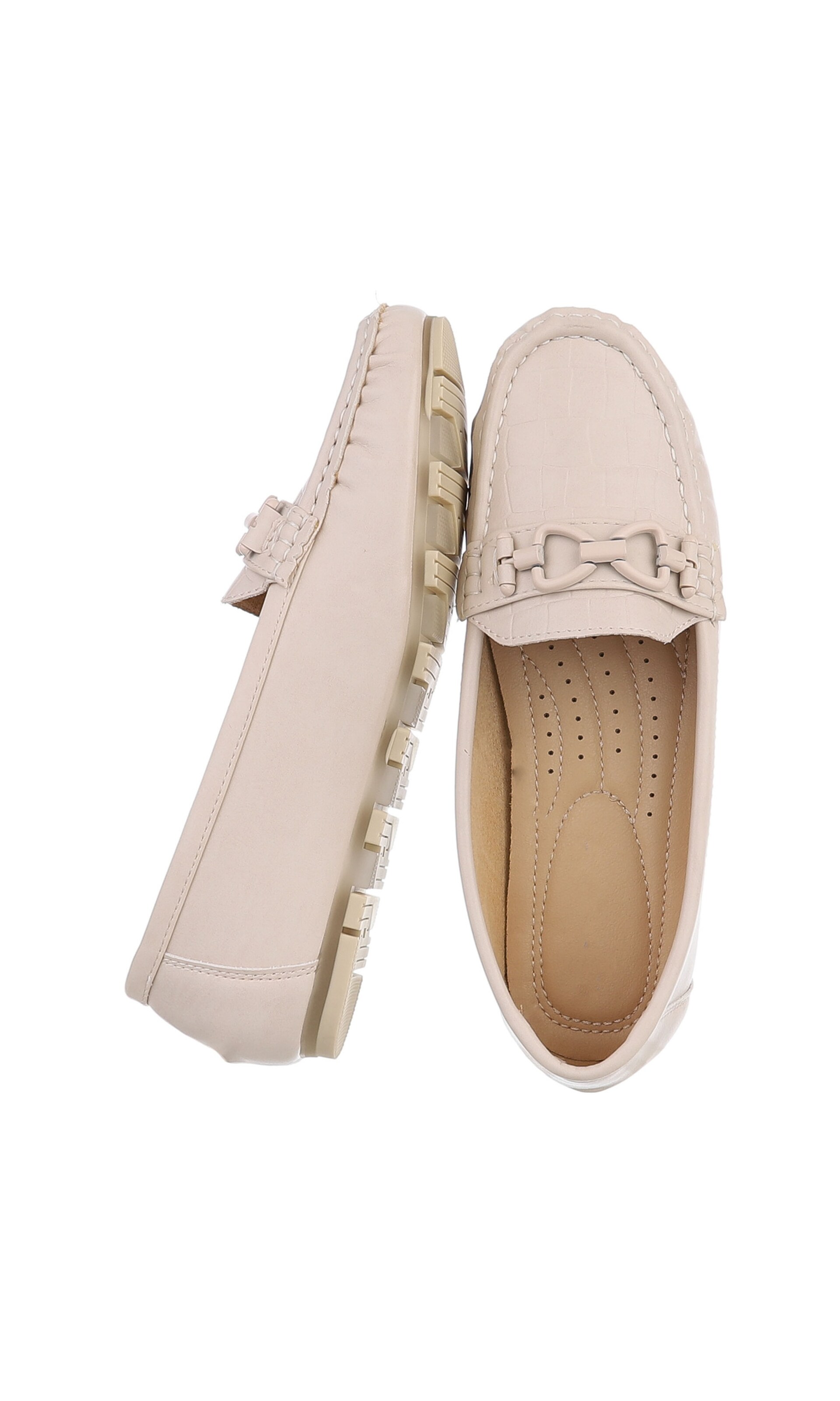 Ital-Design Classic Flats in Beige