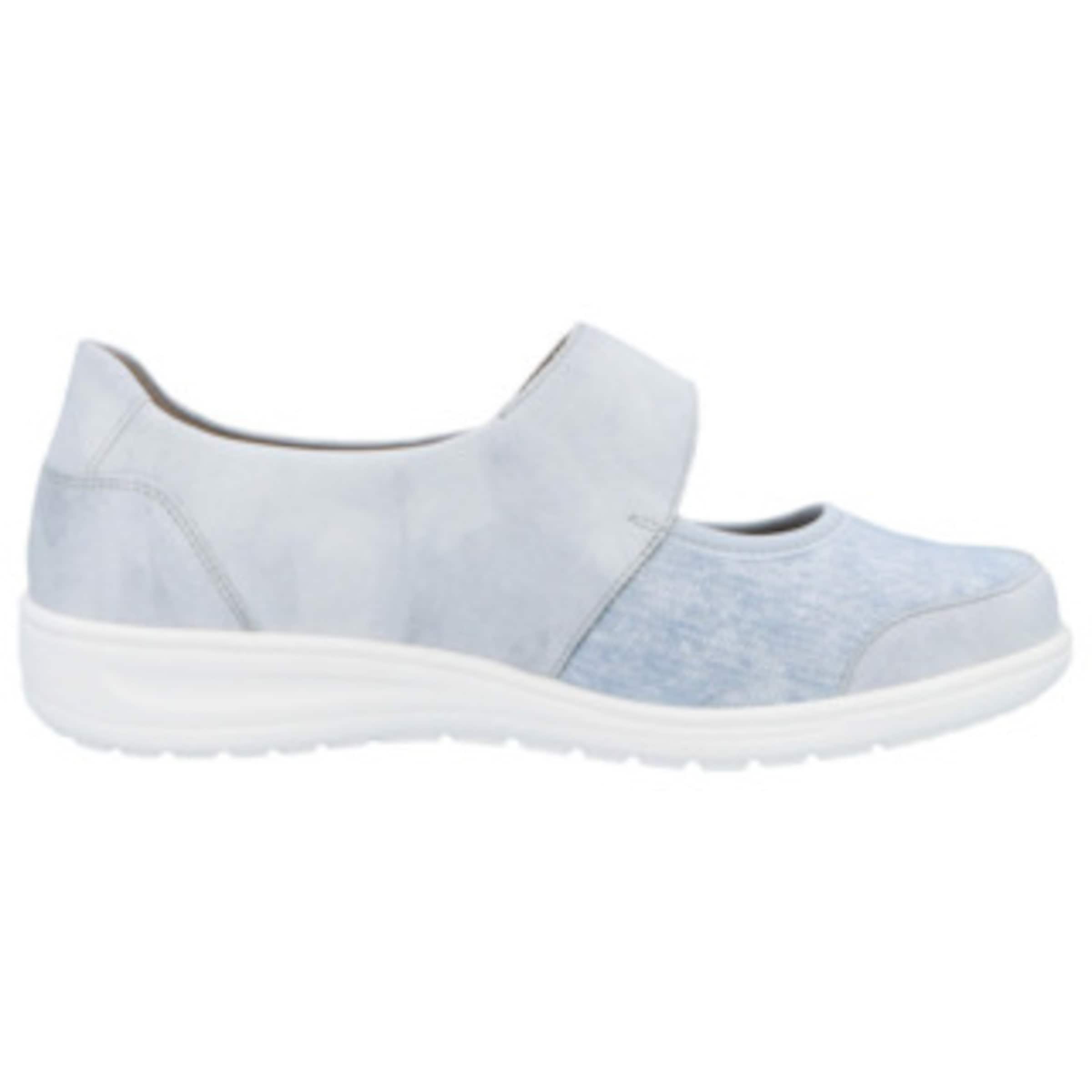 SOLIDUS Ballet Flats with Strap in Blue