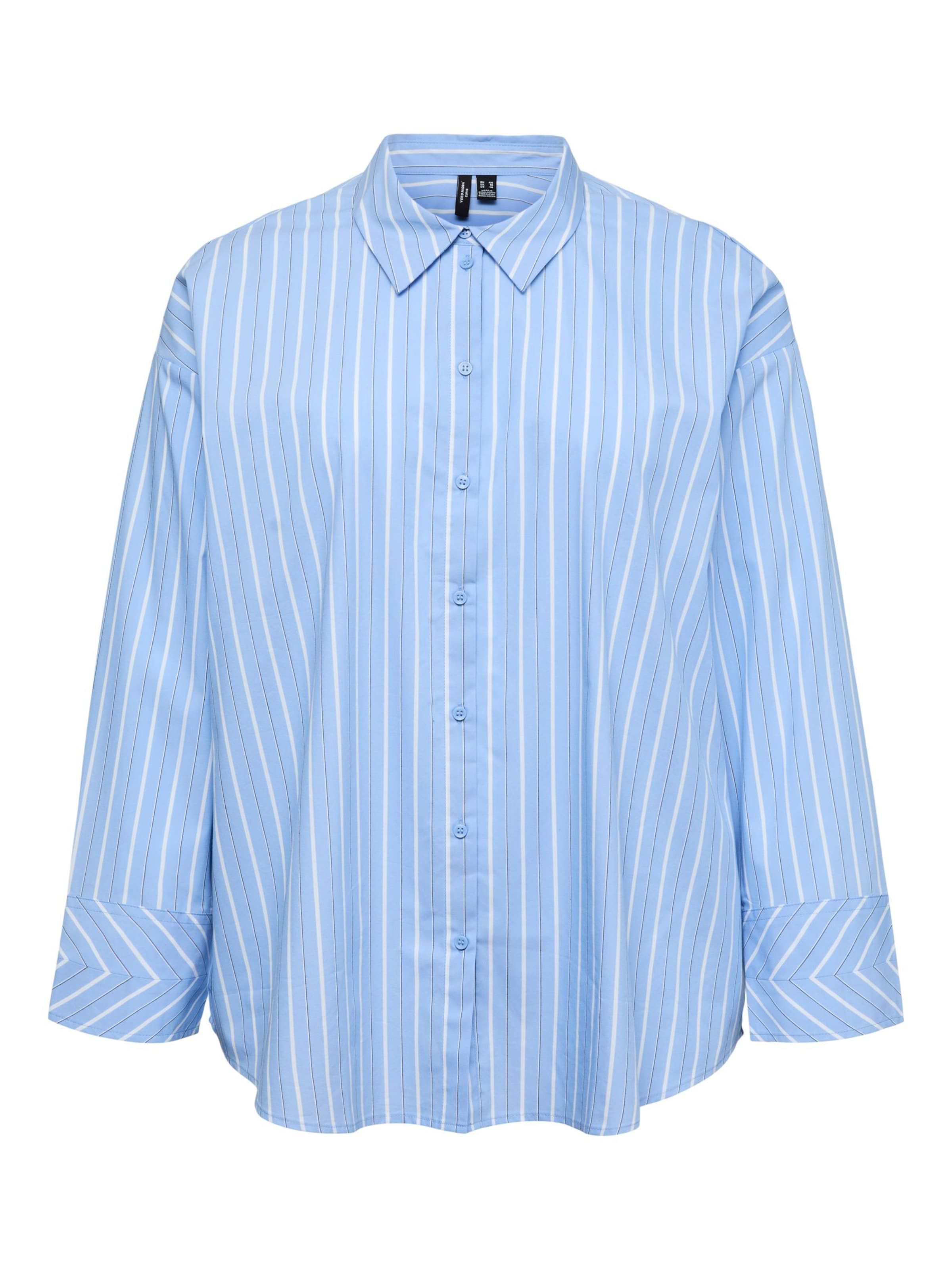 Camicia da donna di Vero Moda Curve in blu: frontale