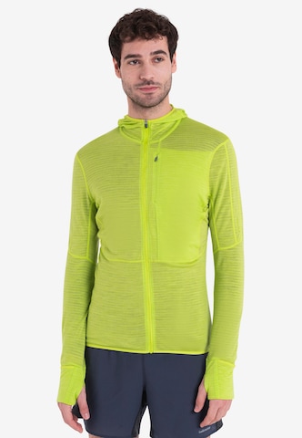 ICEBREAKER - Chaqueta polar funcional 'Realfleece Descender' en verde: frente