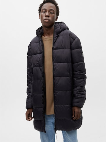 Manteau mi-saison Pull&Bear en noir : devant