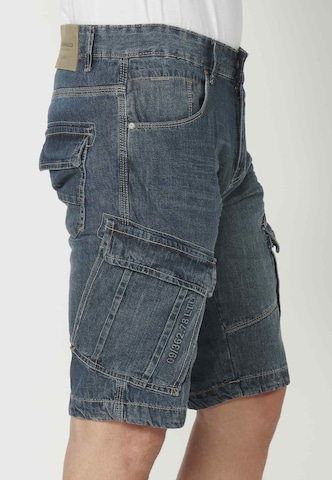 KOROSHI Regular Cargojeans i blå