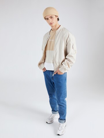 JACK & JONES - Camiseta 'MAVERICK' en beige