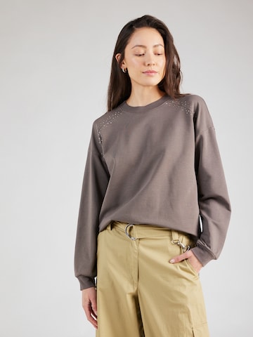 Sweat-shirt 'Mina' ABOUT YOU en gris : devant