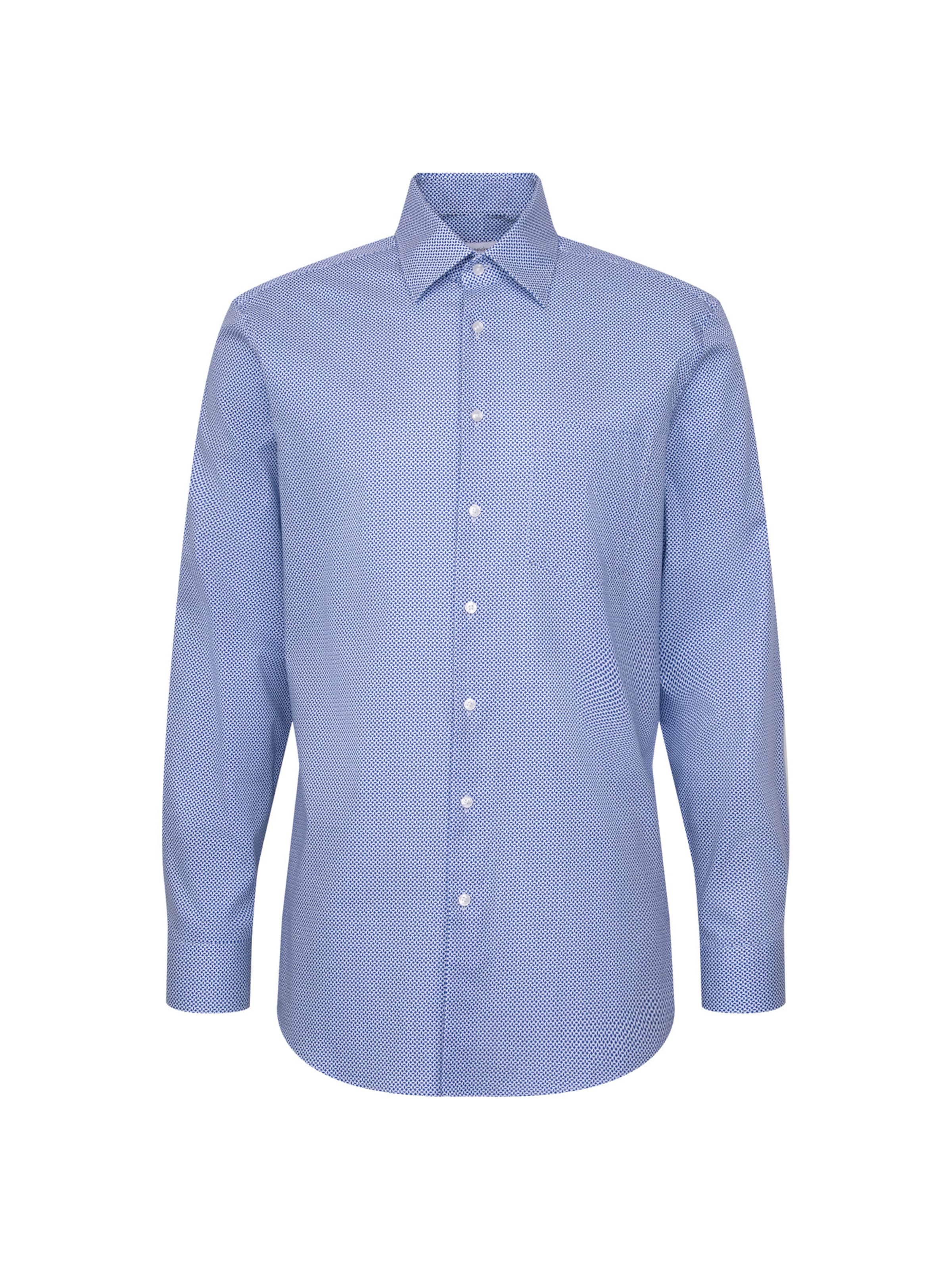 Coupe regular Chemise business 'Schwarze Rose' SEIDENSTICKER en bleu : devant