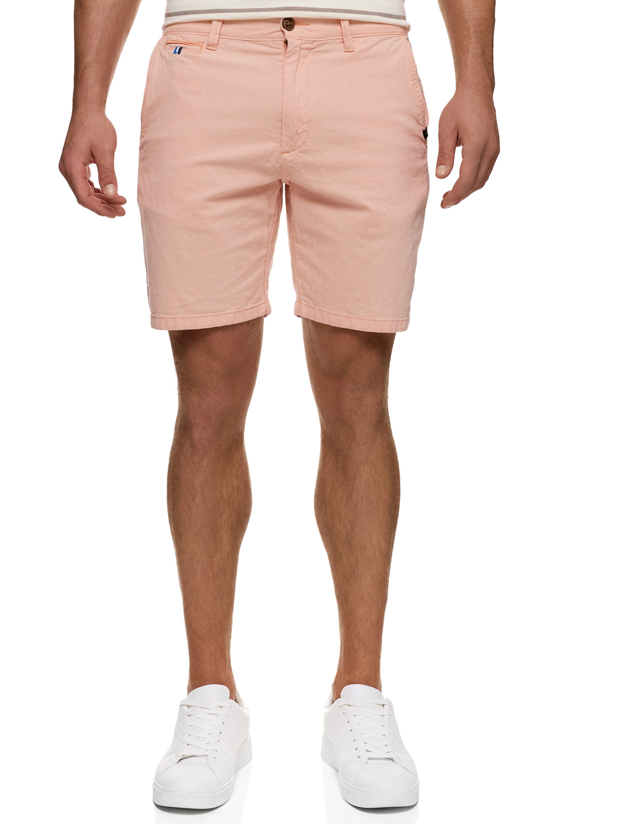 INDICODE JEANS Regular Chino Pants in Orange: front