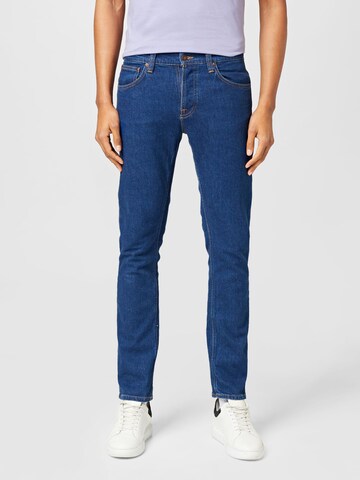 Nudie Jeans Co Slimfit Jeans 'Grim Tim' in Blauw: voorkant