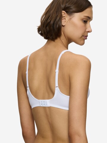 TRIUMPH T-shirt Bra 'Modern Lace + Cotton' in White