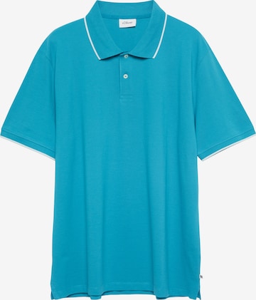 s.Oliver Men Big Sizes Shirt in Blue: front