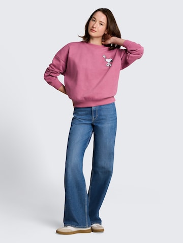 TOM TAILOR DENIM Sweatshirt 'Snoopy' in Lila
