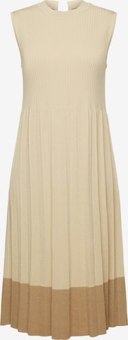 ESPRIT Knitted dress in Beige: front