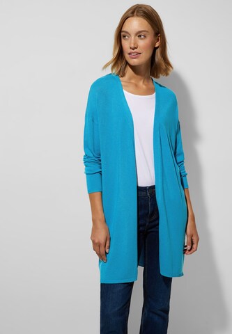 STREET ONE Knit Cardigan in Blue: front