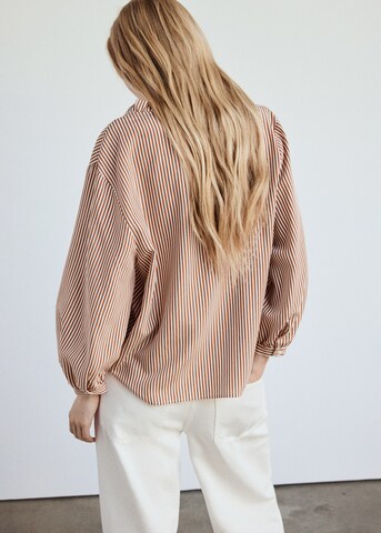 MANGO Bluza 'FLORETA' | rjava barva