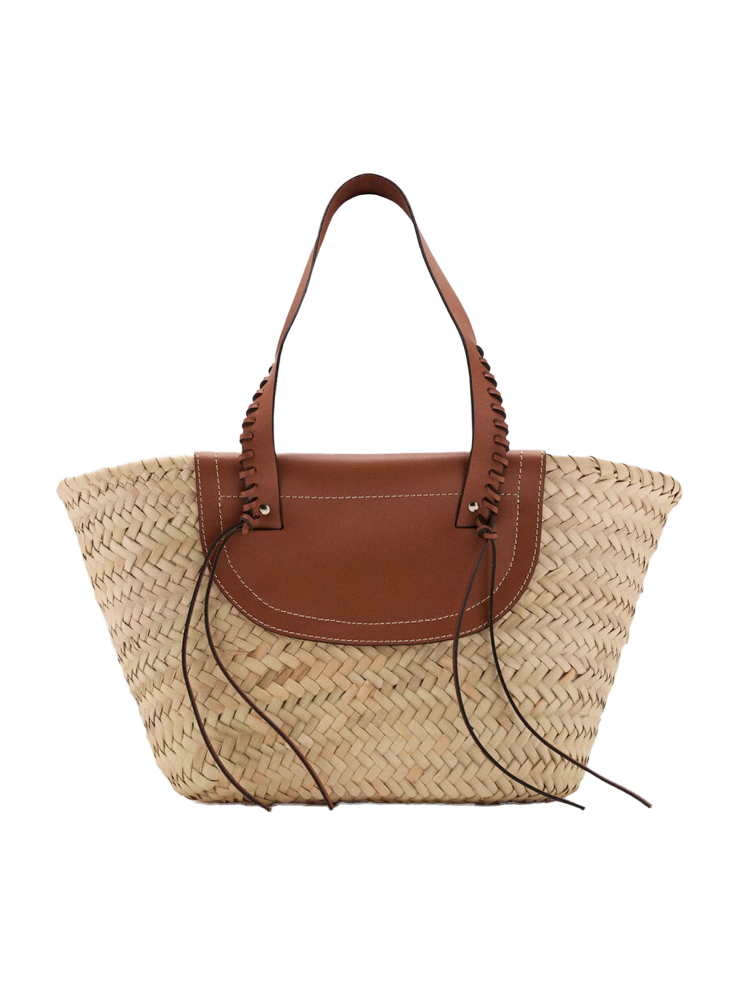 MANGO Nákupní taška 'Club' – hnědá: přední strana