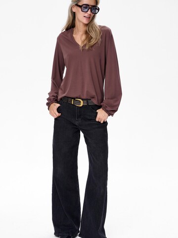 Blue Shadow Blouse in Brown