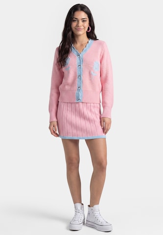MYMO Gebreid vest 'Young Fashion' in Roze