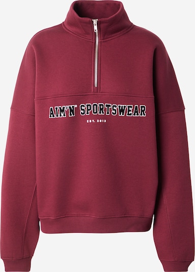 Sportinio tipo megztinis 'Varsity' iš Aim'n, spalva – burgundiško vyno spalva / juoda / balta, Prekių apžvalga