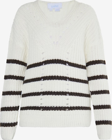 Pullover 'Fenia' di usha BLUE LABEL in bianco: frontale