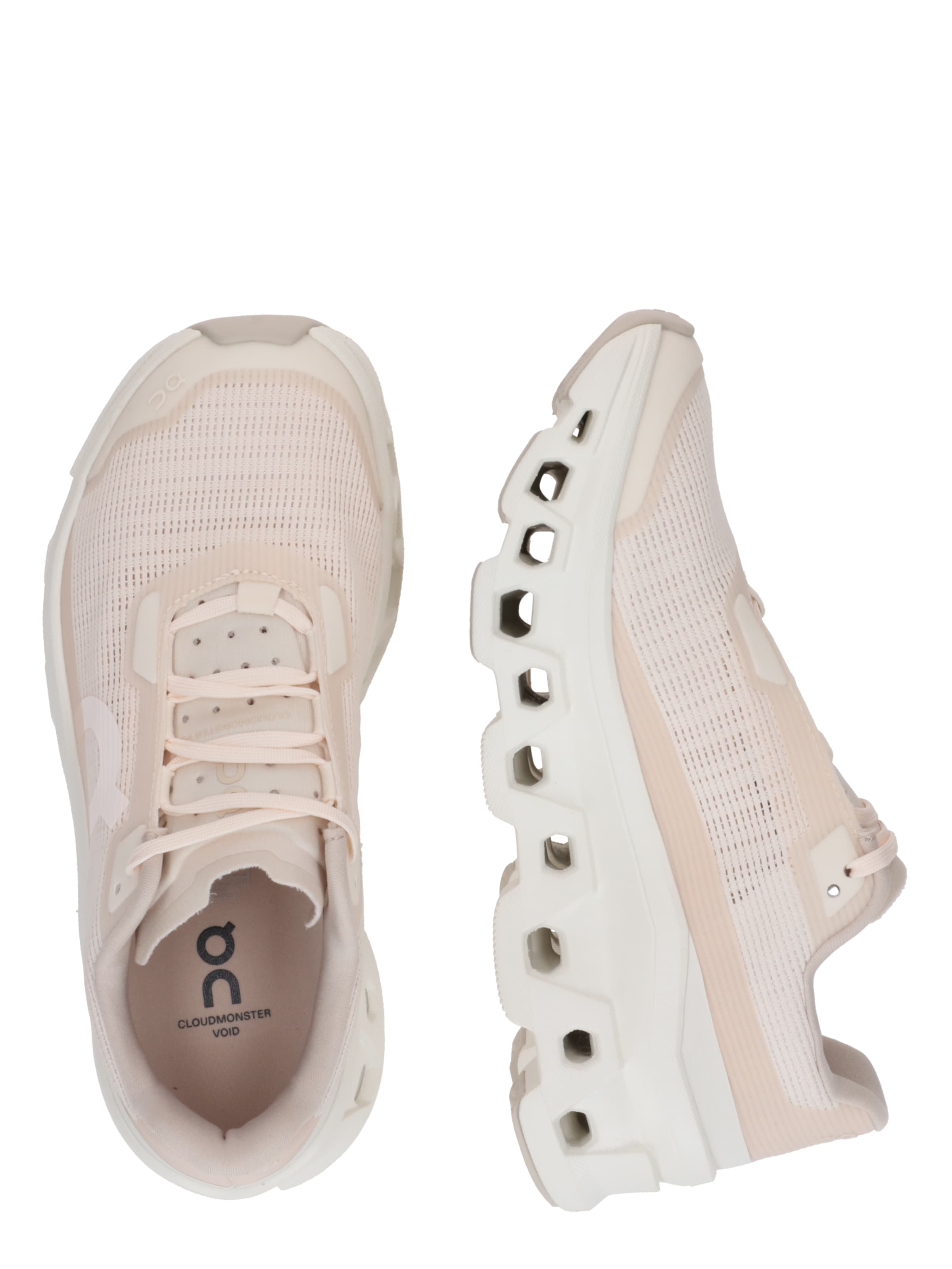 On Running Athletic Shoes in Beige