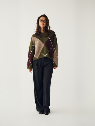 Pull-over ' Lai ' Noella en vert
