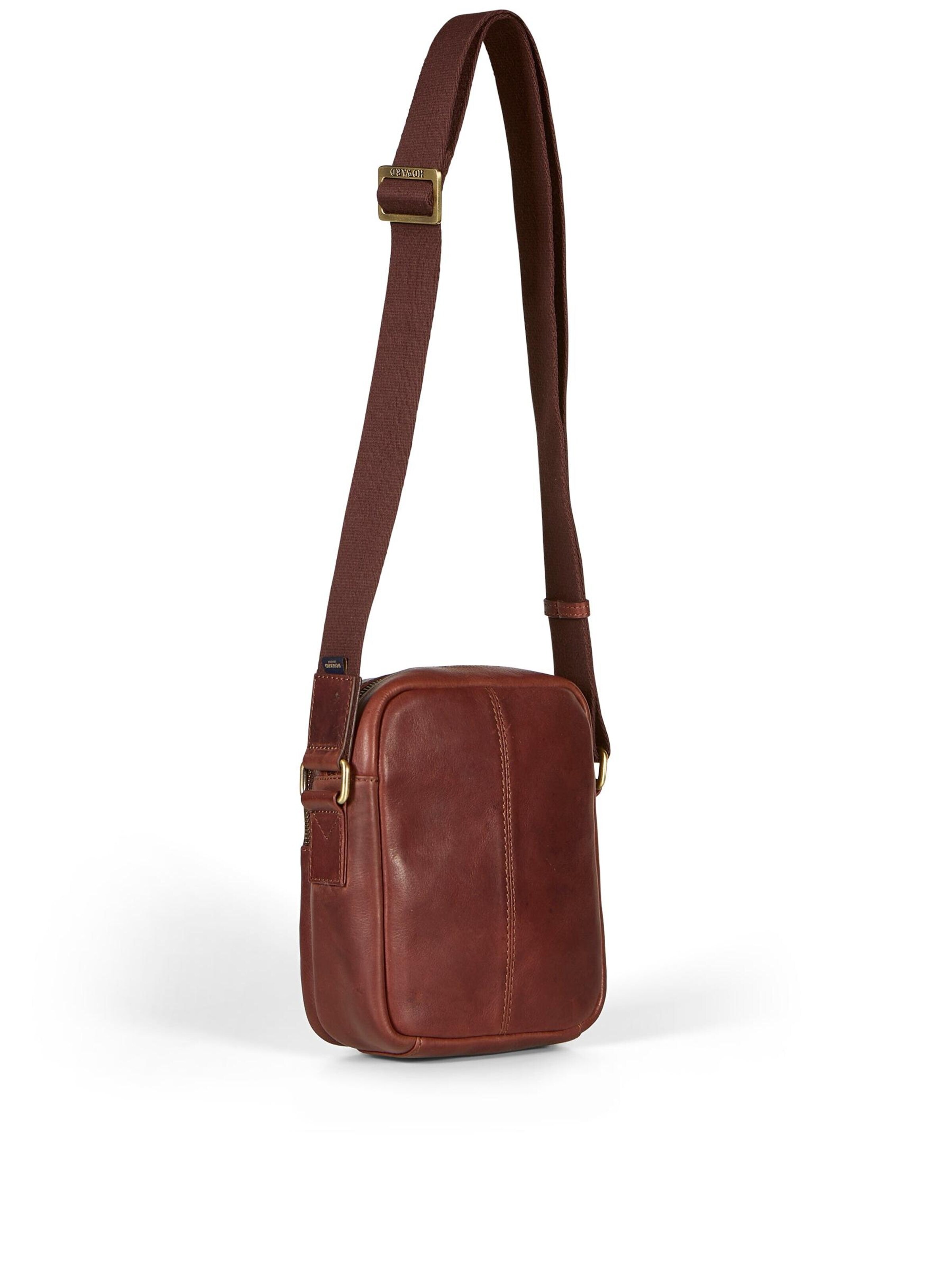 Howard London Schoudertas 'Cross Body Bag Eddie Brown' in Bruin