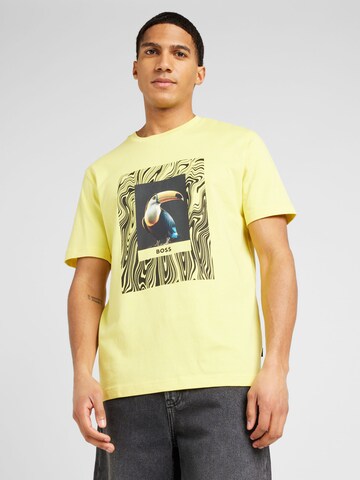 T-Shirt 'Tucan' BOSS en jaune : devant