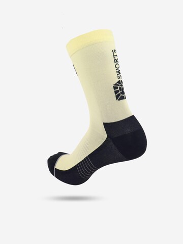 SWORTS Athletic Socks 'WFW' in Yellow