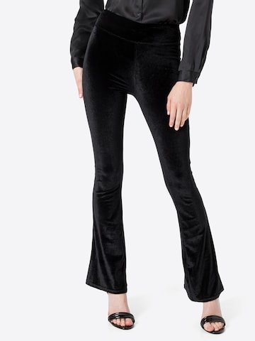 Urban Classics Bootcut Leggings in Zwart: voorkant