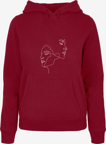 Mister Tee Plus Size Sweatshirt 'One Line' in Red: front