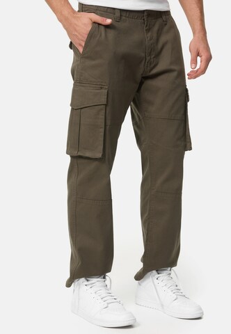 INDICODE JEANS Regular Cargo Pants 'Mauricio ' in Green