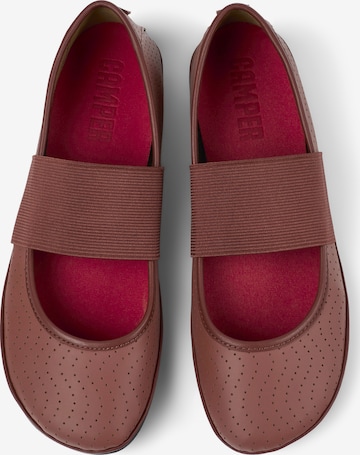 CAMPER Ballet Flats with Strap 'Right Nina' in Brown