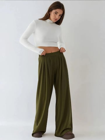 Wide leg Pantaloni di Hiccup in verde