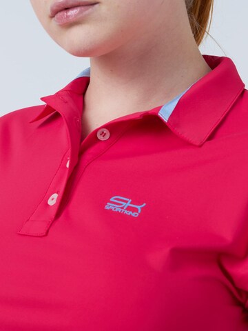 SPORTKIND Funktionsshirt 'Polo Shirt Loose-Fit'‌‌‌‌‌‌‌‌ in Pink