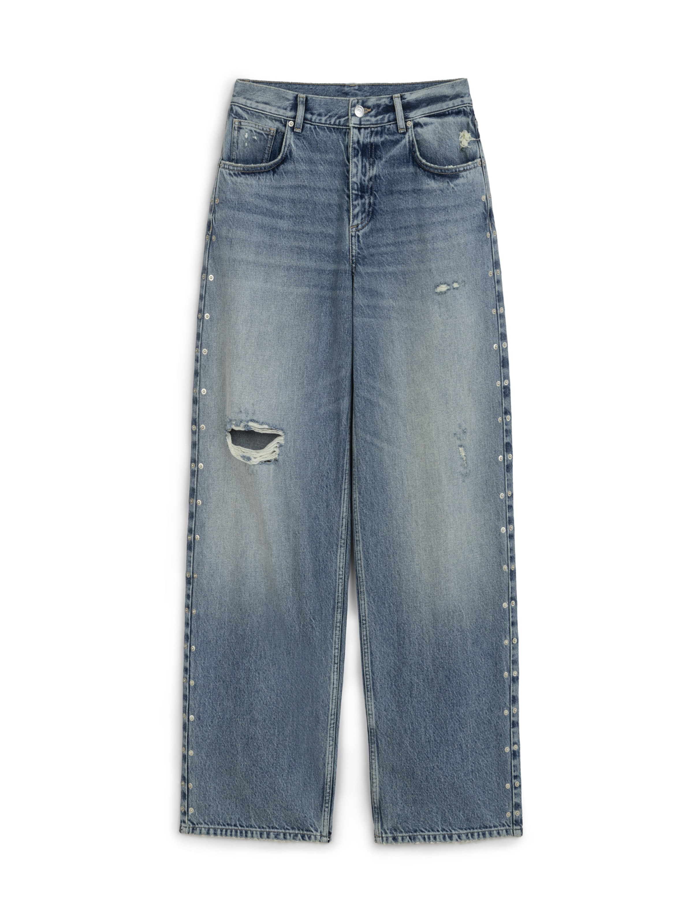 Twist Wide leg Jeans in Blauw: voorkant