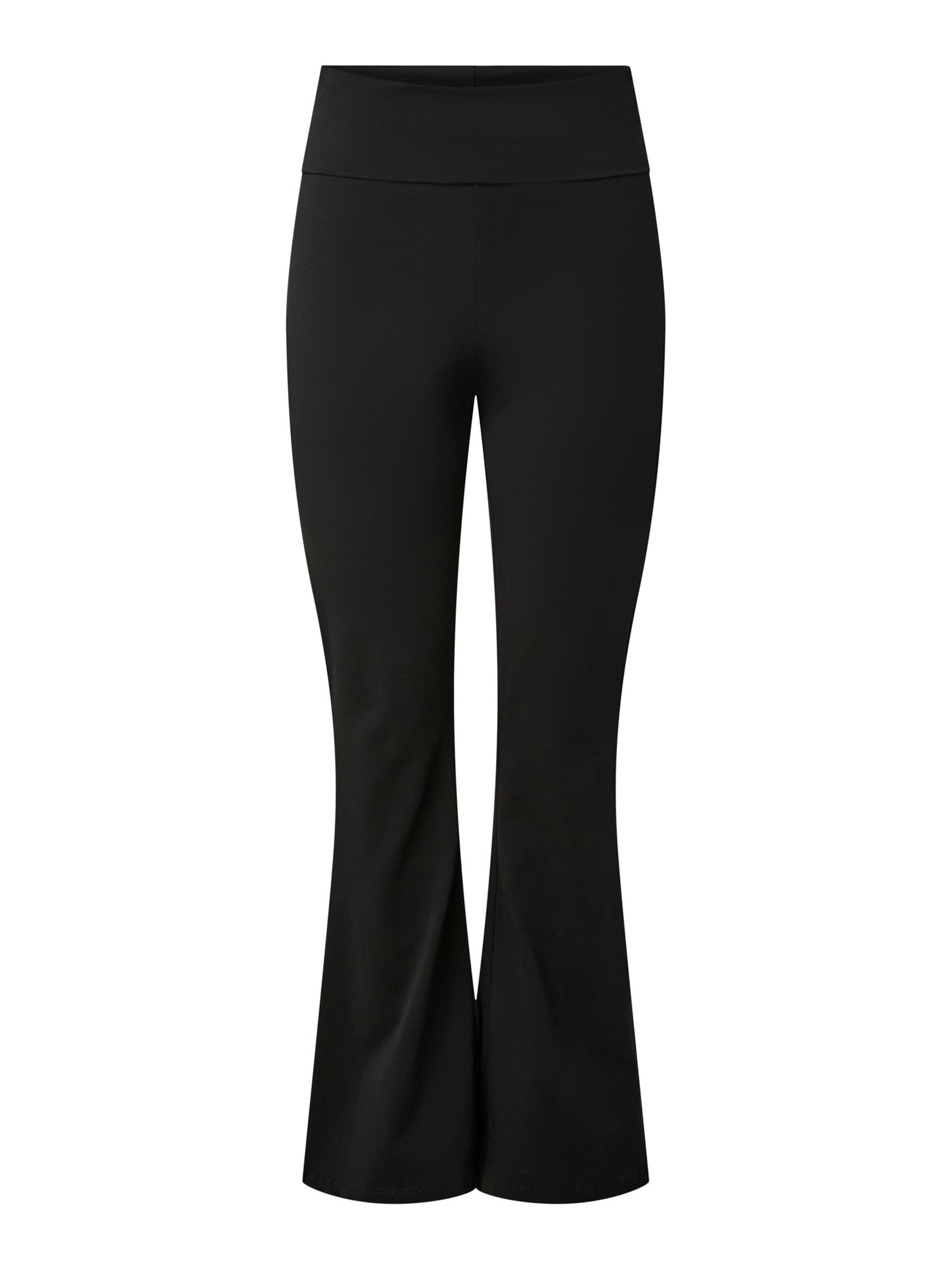 évasé Leggings 'PCGeorgina' PIECES en noir : devant