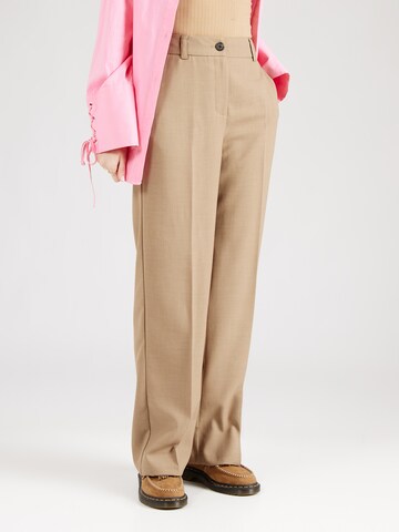 Wide Leg Pantalon à pince 'Gale' modström en beige : devant