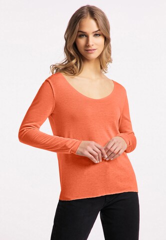 Frieda & Freddies NY Langarmshirt in Orange: Vorderseite