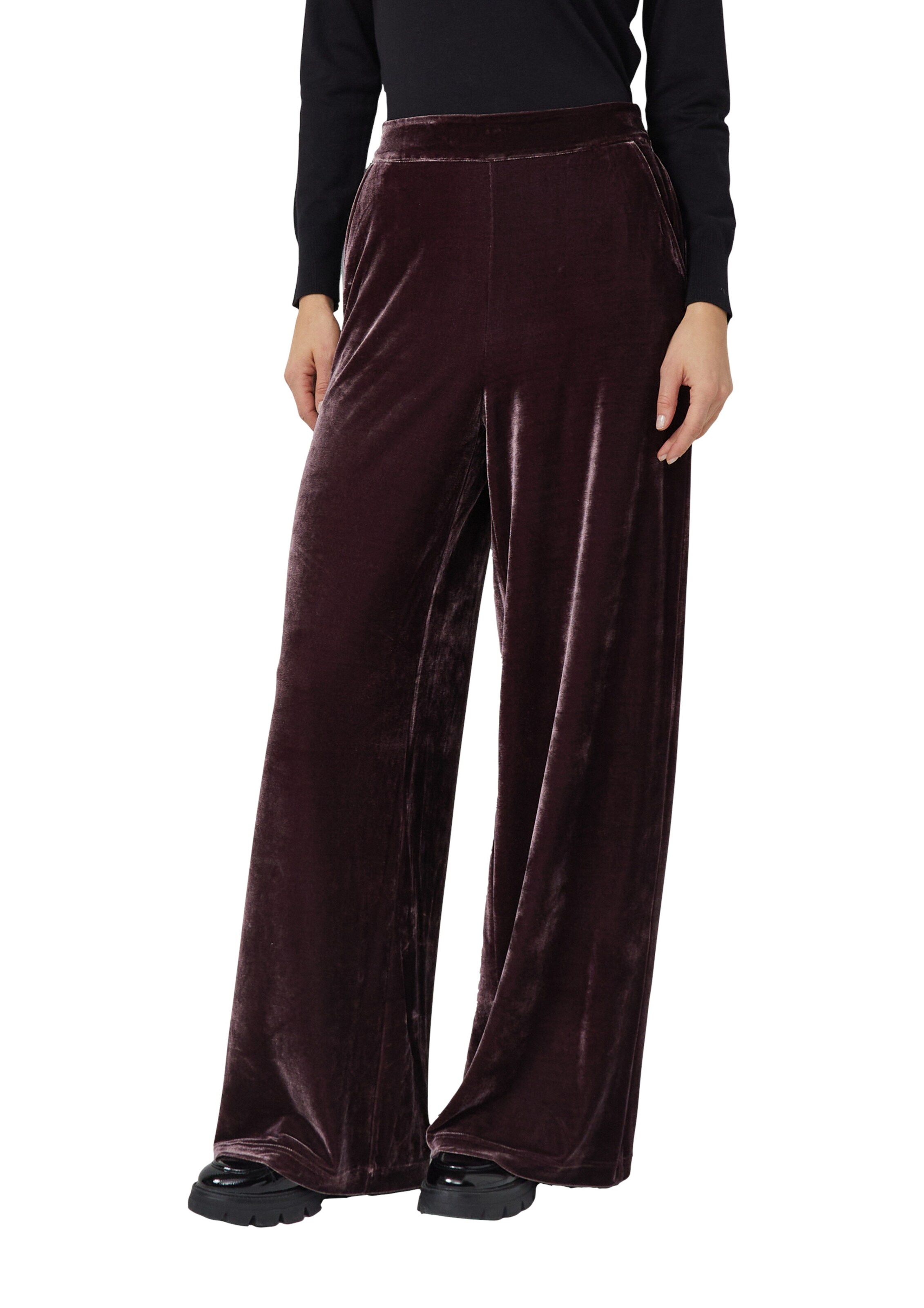 s.Oliver Wide leg Broek in Rood: voorkant