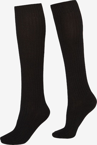 CALZEDONIA Knee High Socks in Black: front