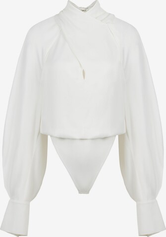 NOCTURNE Κορμάκι-μπλούζα σε λευκό: μπροστά