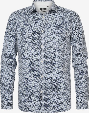 Petrol Industries Button Up Shirt in Blue: front